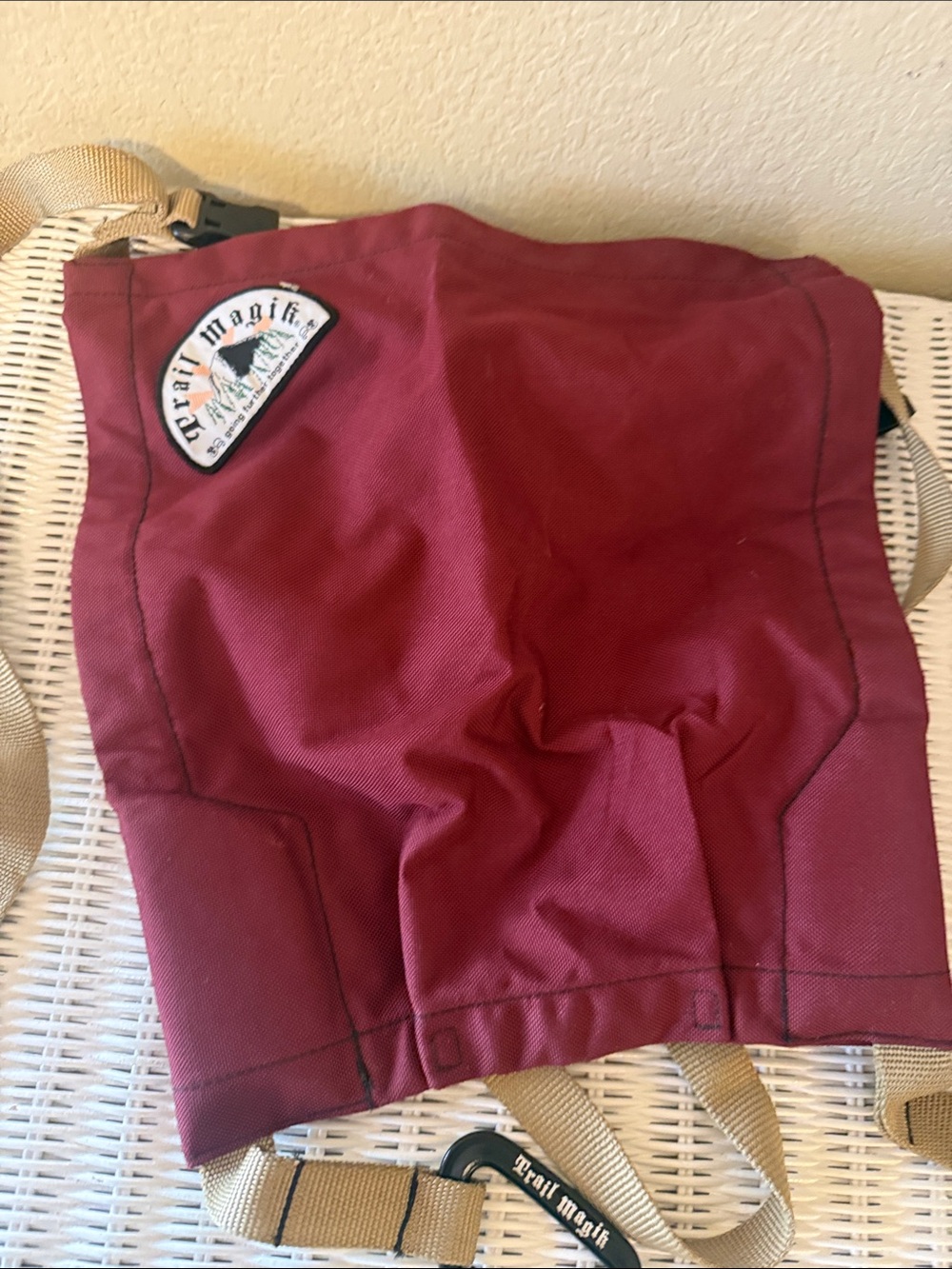 Kids Burgundy Baby Holder for hiking